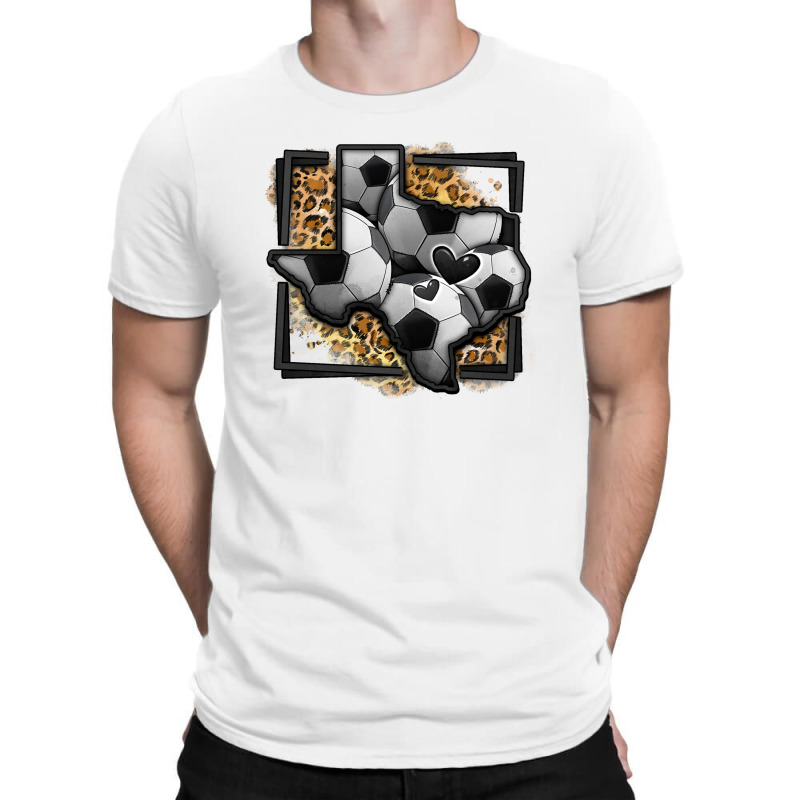 Leopard Soccer Texas Map T-shirt | Artistshot