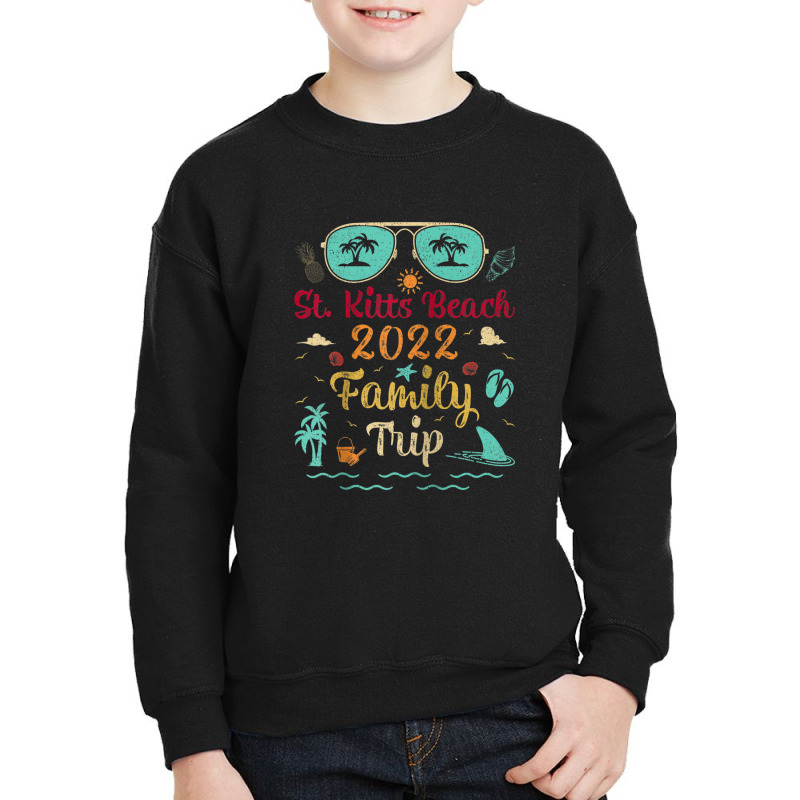 Family Trip 2022 Vacation Lost Paradise St. Kitts Beach Raglan Basebal Youth Sweatshirt by Tiktify | Artistshot