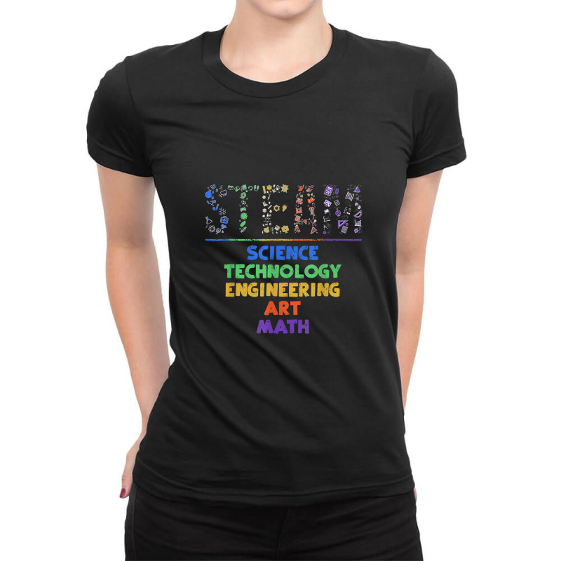 Steam Teacher Back To School Stem Ladies Fitted T-shirt | Artistshot