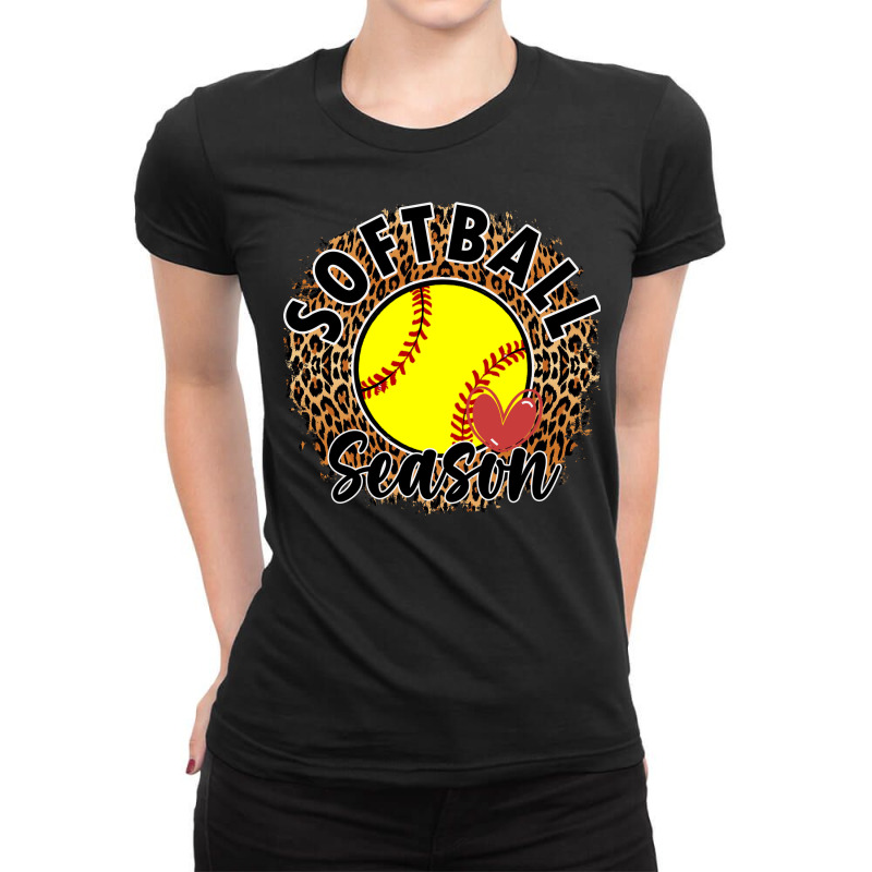 Softball Season Ladies Fitted T-Shirt by Ayraza | Artistshot