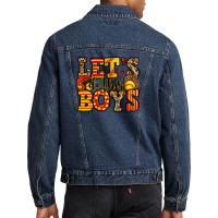 Let's Do This Boys Softball Men Denim Jacket | Artistshot