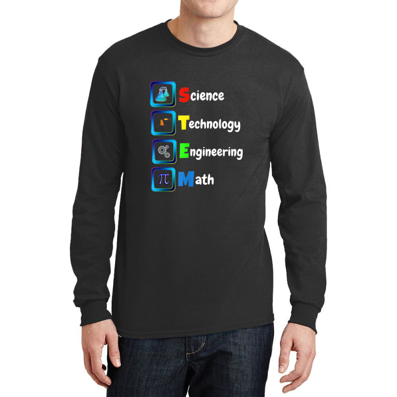 Stem Science Technology Engineering Math Long Sleeve Shirts by Vivu991 | Artistshot