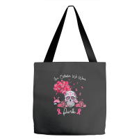 In October We Wear Pink Sugar Skull Moon Breast Cancer Tote Bags | Artistshot