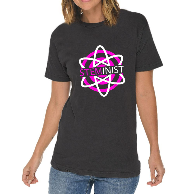 Steminist Women In Science Stem Atom Vintage T-shirt | Artistshot