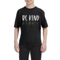 Stop Bullying Kindness Matters Be Kind Sign Language Colorful Youth Tee | Artistshot