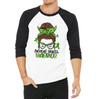 Messy Bun Mental Health Warrior 3/4 Sleeve Shirt | Artistshot