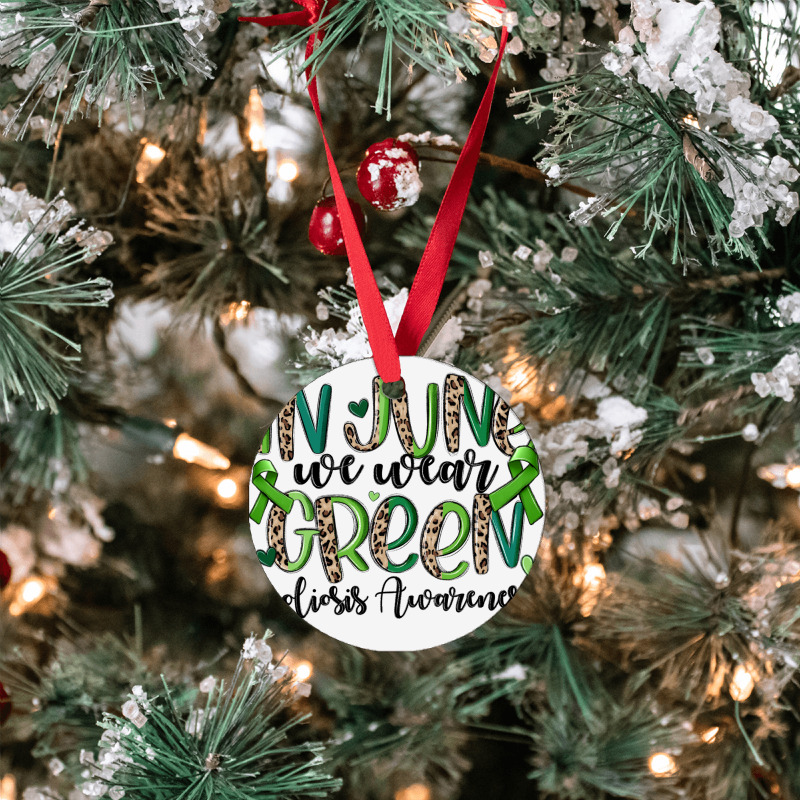 In June We Wear Green Scoliosis Awareness Ornament | Artistshot