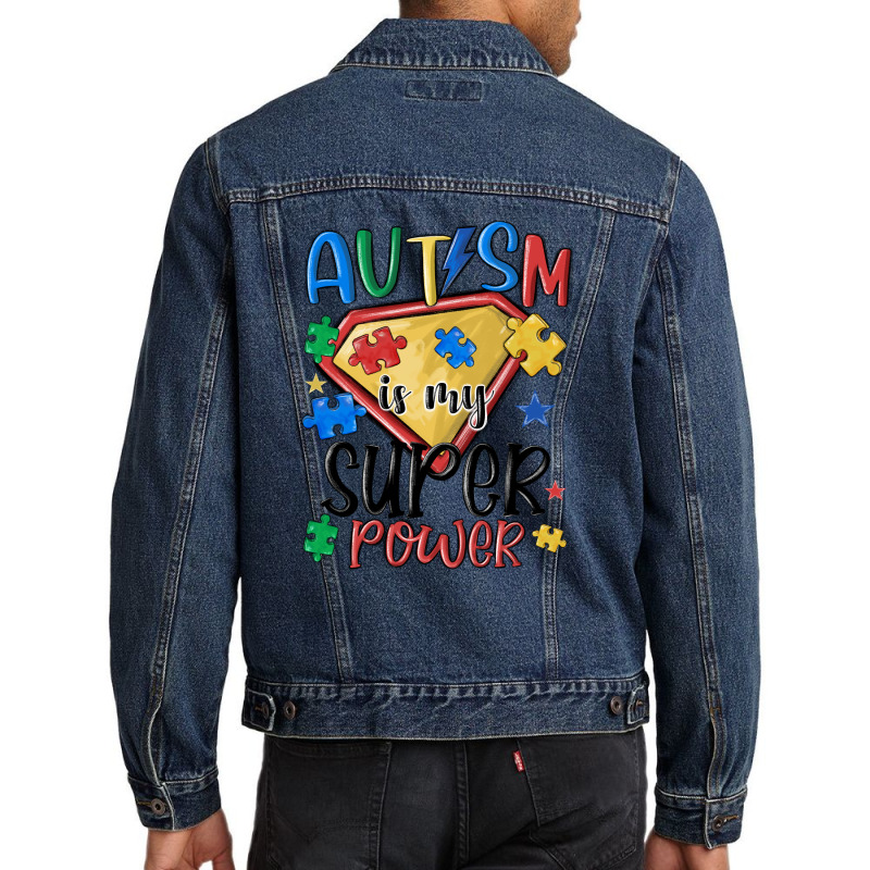 Autism Is My Super Power Men Denim Jacket | Artistshot