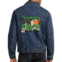 I'm Just Here For The Snacks #basketball Brother Men Denim Jacket | Artistshot