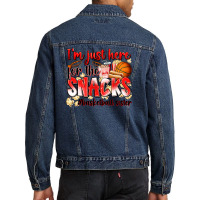 Im Just Here For The Snacks Basketball Sister Men Denim Jacket | Artistshot