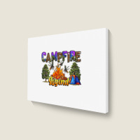 Campfire Legend Neo Western Landscape Canvas Print | Artistshot