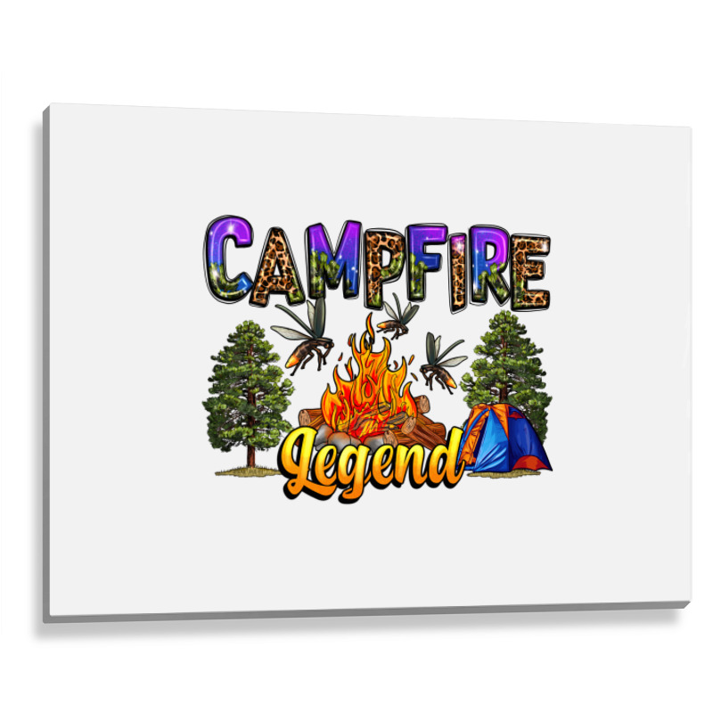 Campfire Legend Neo Western Metal Print Horizontal | Artistshot