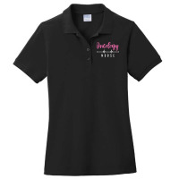 Oncology Nurse T  Shirt Oncology Nurse   Font Contrast Design T  Shirt Ladies Polo Shirt | Artistshot