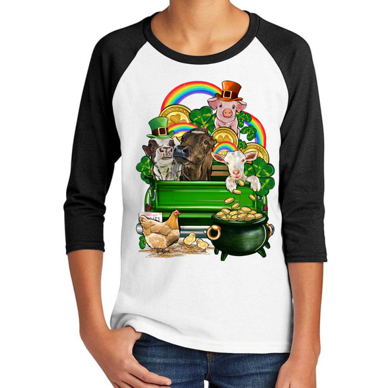 St. Patrick's Day Animal Truck Youth 3/4 Sleeve | Artistshot