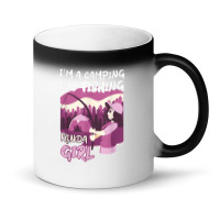 Girl Fishing Rod Campfire Fish Woman Camping And Fishing Magic Mug | Artistshot