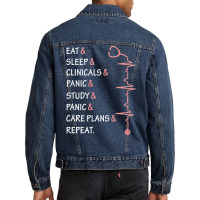 Funny Nursing Student Nurse Gift Idea T  Shirt Funny Nursing Student N Men Denim Jacket | Artistshot