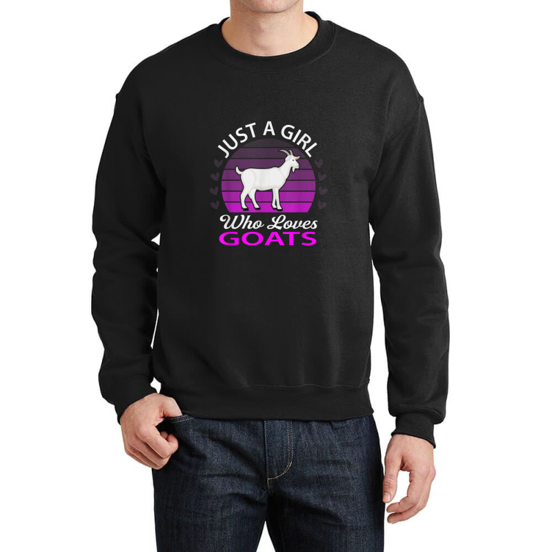 Just A Girl Who Loves Goat Farm Animal Crewneck Sweatshirt by Yuh2105 | Artistshot