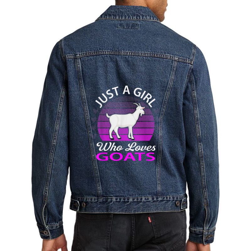 Just A Girl Who Loves Goat Farm Animal Men Denim Jacket by Yuh2105 | Artistshot