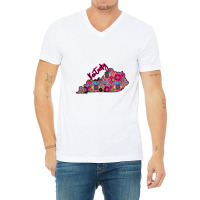 Pink Kentucky V-neck Tee | Artistshot