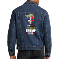 Trump 2020 Punisher Men Denim Jacket | Artistshot