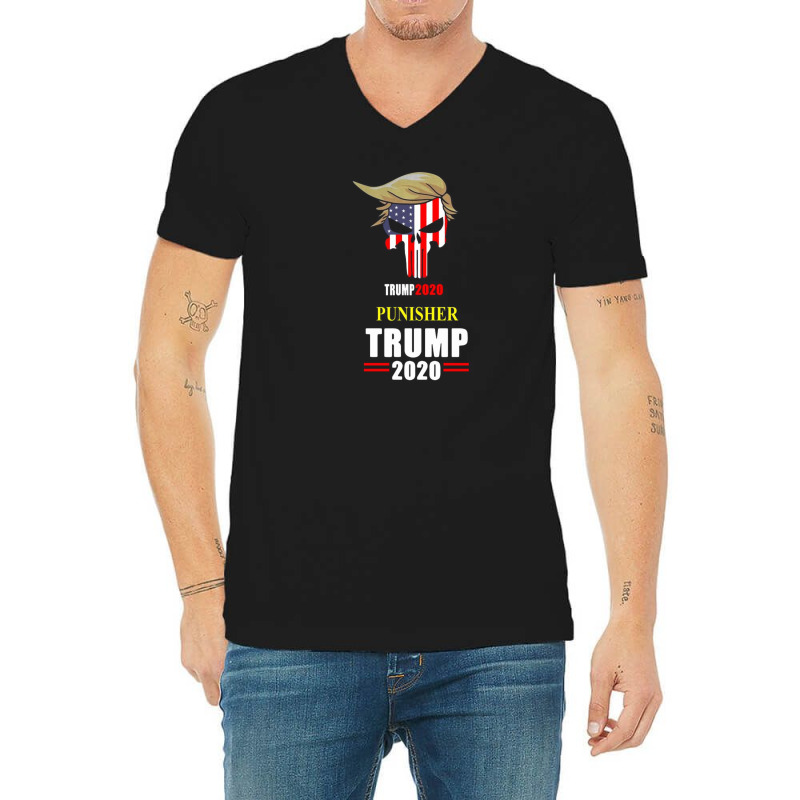 Trump 2020 Punisher V-neck Tee | Artistshot