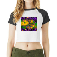 Mardi Gras Street Lights Raglan Crop Top | Artistshot