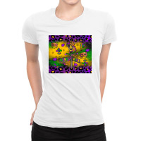 Mardi Gras Street Lights Ladies Fitted T-shirt | Artistshot