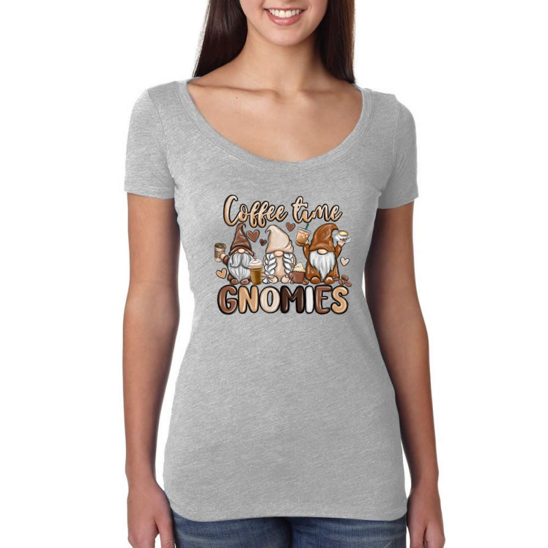 Coffee Time Gnomies Women's Triblend Scoop T-shirt by MaliasSmallBusiness | Artistshot