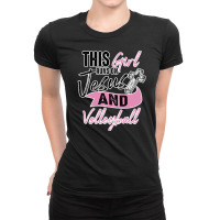 Cool Volleyball Funnyn Girl Run On Ladies Fitted T-shirt | Artistshot