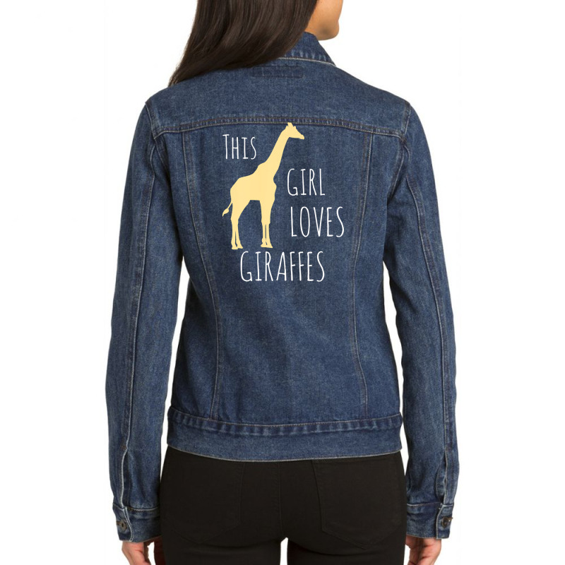 Cute Girls Novelty This Girl Loves Ladies Denim Jacket by EpulArt | Artistshot