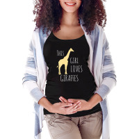 Cute Girls Novelty This Girl Loves Maternity Scoop Neck T-shirt | Artistshot