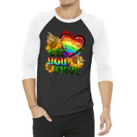 Bee You Tiful Pride 3/4 Sleeve Shirt | Artistshot