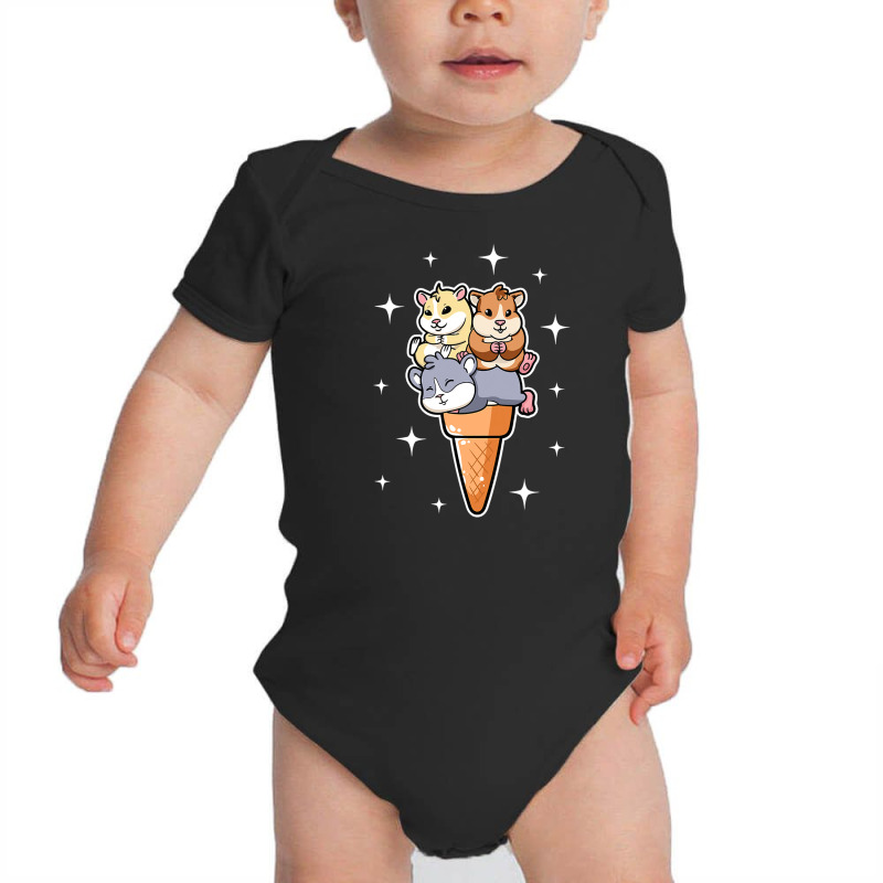 Guinea Pigs Ice Cream Lovers Cute Cone Baby Bodysuit | Artistshot