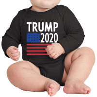 Donald Trump President - Usa Flag Gift Political Long Sleeve Baby Bodysuit | Artistshot