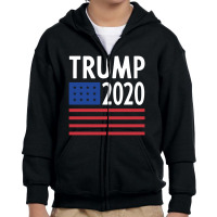 Donald Trump President - Usa Flag Gift Political Youth Zipper Hoodie | Artistshot