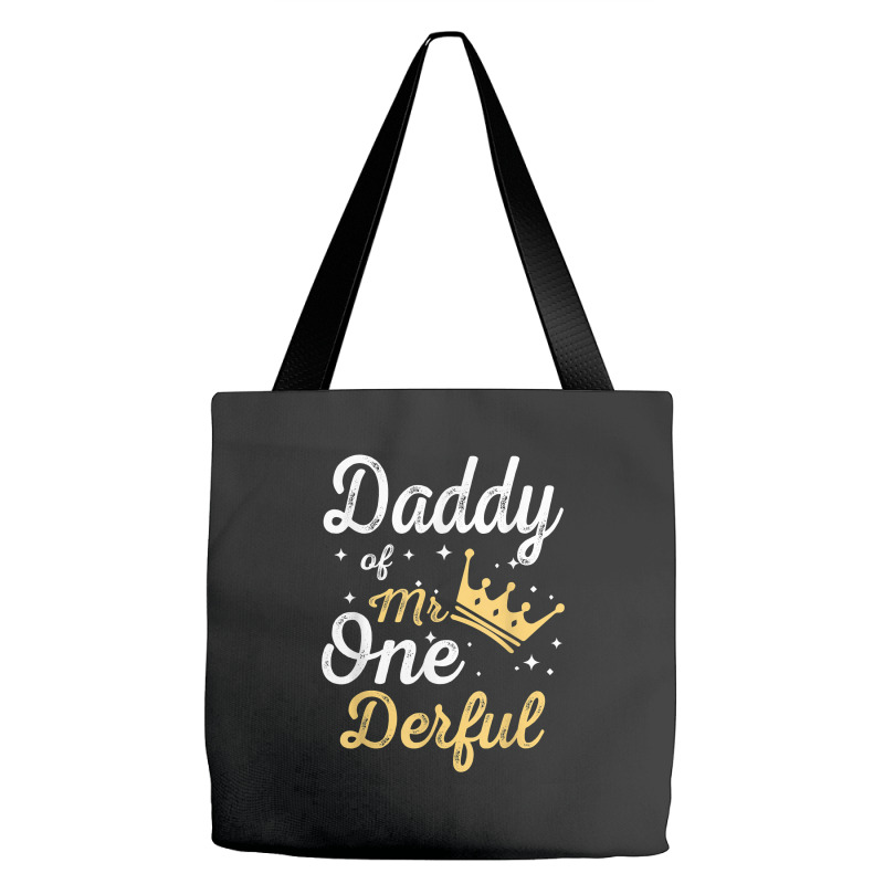 Daddy Of Mr Onederful 1st Birthday One Derful Matching T Shirt Tote Bags | Artistshot