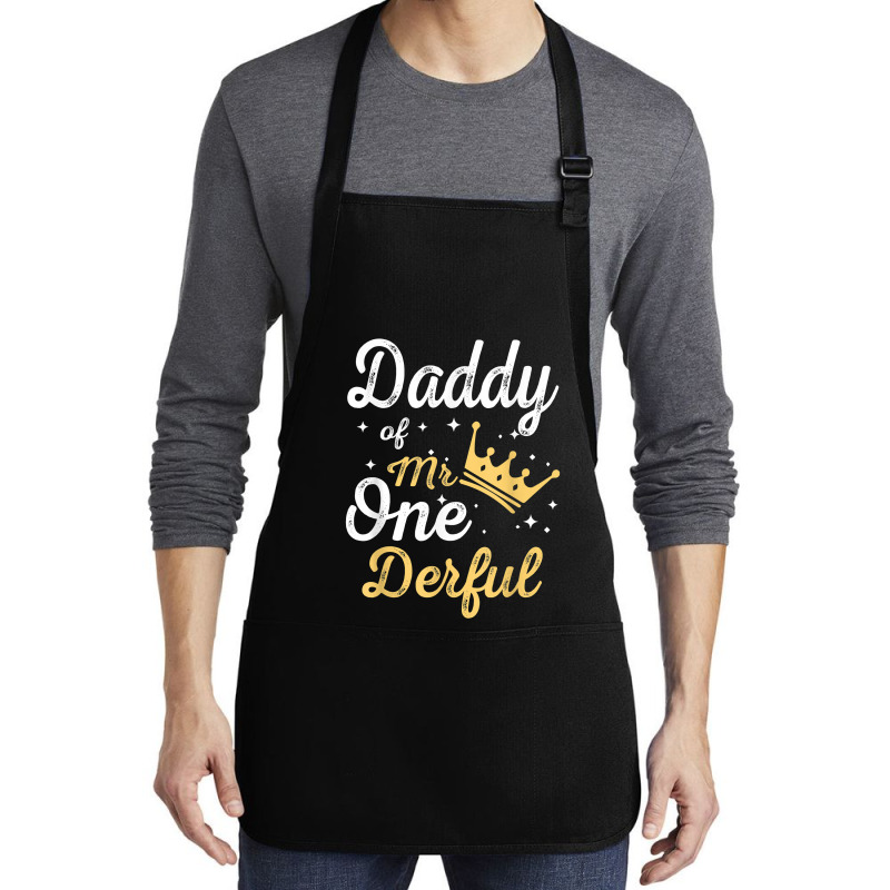 Daddy Of Mr Onederful 1st Birthday One Derful Matching T Shirt Medium-length Apron | Artistshot