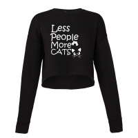 Less People, More Cats Cropped Sweater | Artistshot