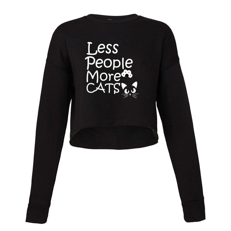 Less People, More Cats Cropped Sweater by farahayopi | Artistshot