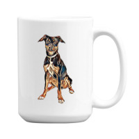 Young Happy And Smiling Hound 15 Oz Coffee Mug | Artistshot