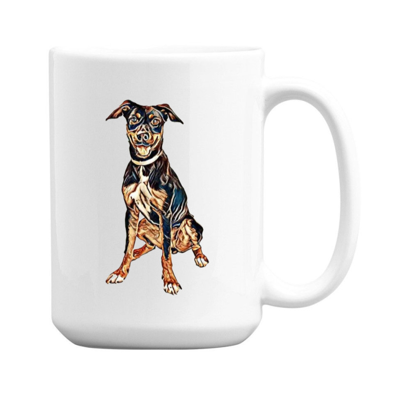 Young Happy And Smiling Hound 15 Oz Coffee Mug | Artistshot