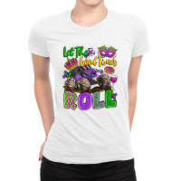 Let The Good Times Roll With Mardi Gras Monster Tr Ladies Fitted T-shirt | Artistshot