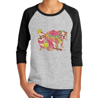 Two Cute Bulldog Breed Dogs W Youth 3/4 Sleeve | Artistshot