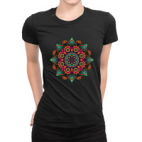 3d Mandala Floral Rangoli Diwali Ladies Fitted T-shirt | Artistshot