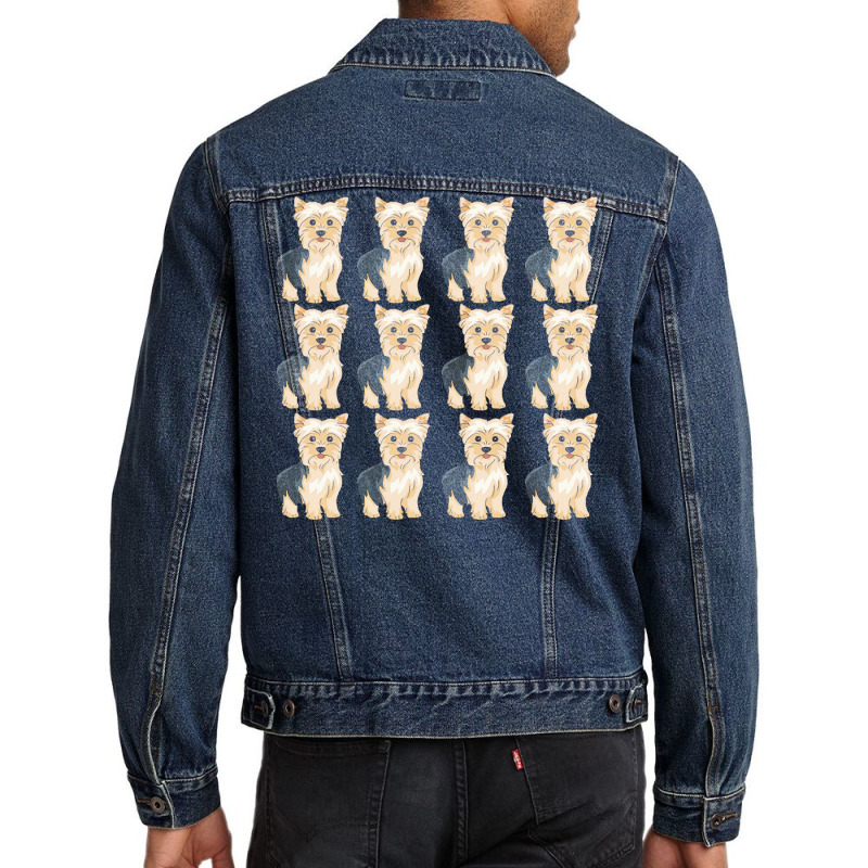 Cute Yorkie Pattern T  Shirt Yorkshire Terrier Cute Pattern T  Shirt Men Denim Jacket by vhoeger208 | Artistshot