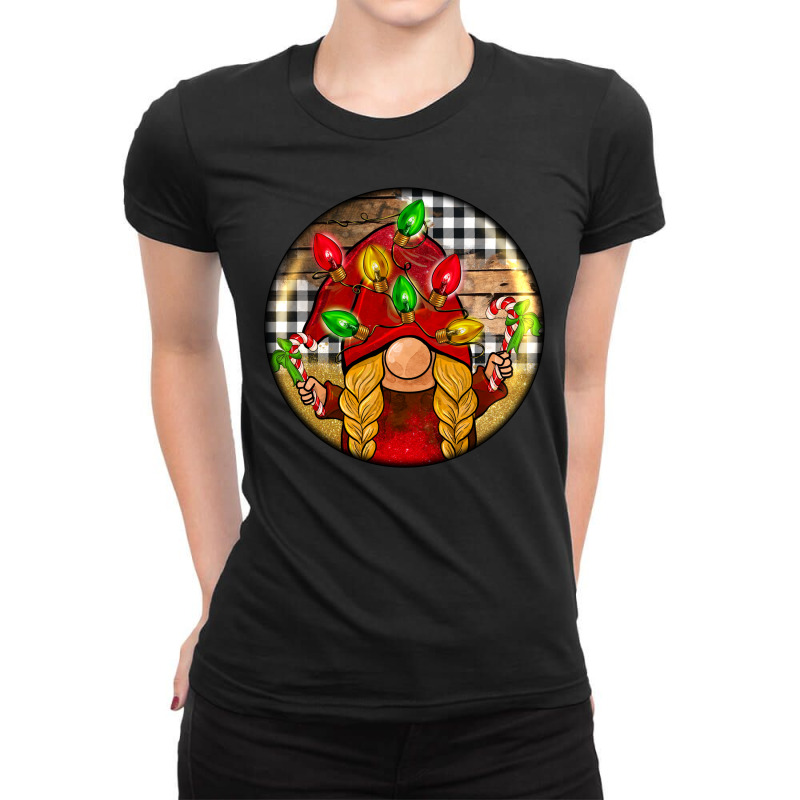 Christmas Gnome Ladies Fitted T-Shirt by Christmas Ornament Shop | Artistshot