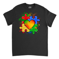 Autism Puzzle Pieces Heart Classic T-shirt | Artistshot