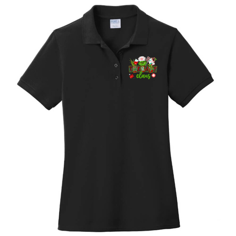 Therapy Claus Ladies Polo Shirt by CowGirlArtShop | Artistshot