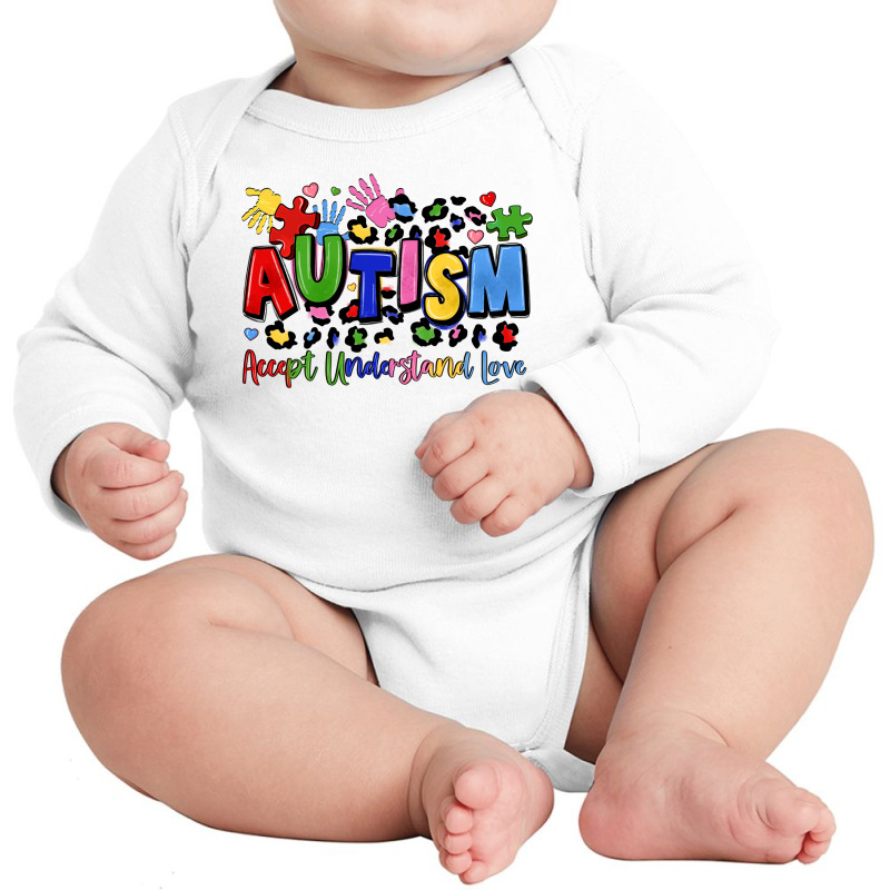 Autism Accept Understand Love Long Sleeve Baby Bodysuit by LillyAllenDesigns | Artistshot