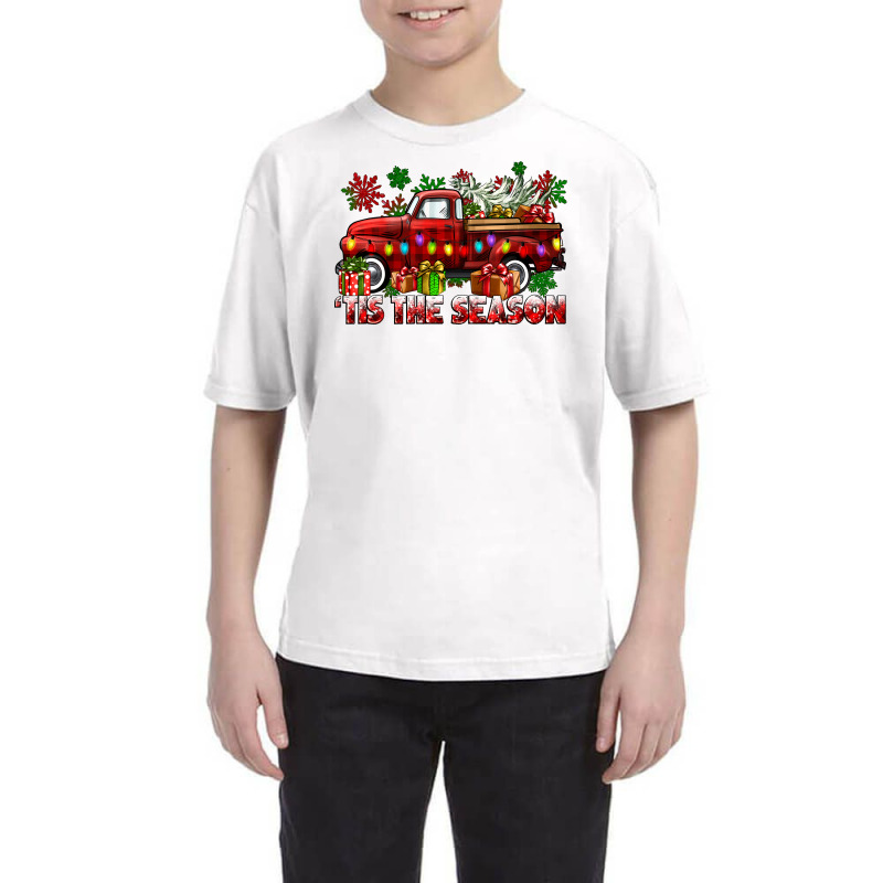 Tis The Season Christmas Truck Youth Tee by CowGirlArtShop | Artistshot